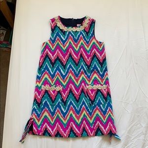 Lilly Pulitzer girls bright chevron shift dress